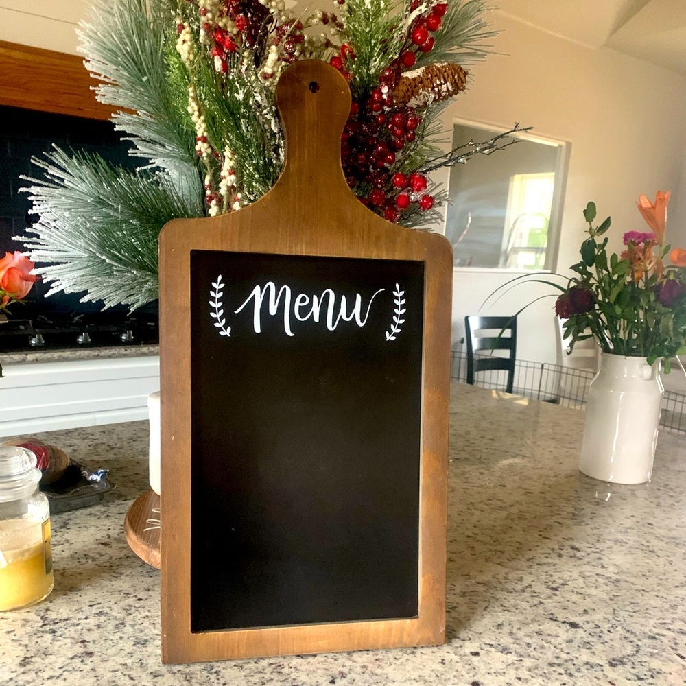 Menu chalkboard